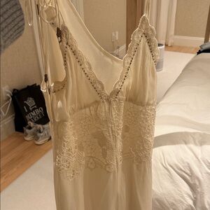 Elegant Cream Lace Dress